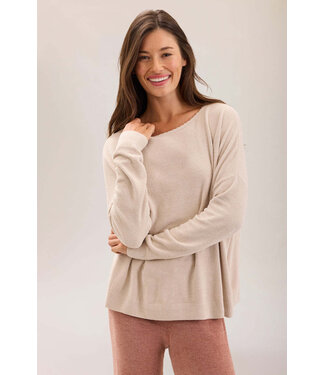 Barefoot Dreams CCUL Scallop Neck Slouchy Pullover