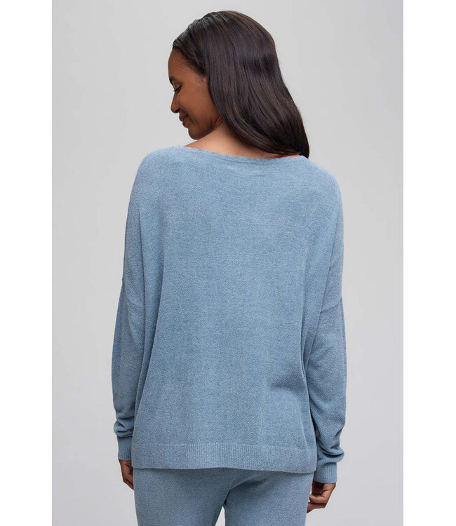 CCUL Scallop Neck Slouchy Pullover