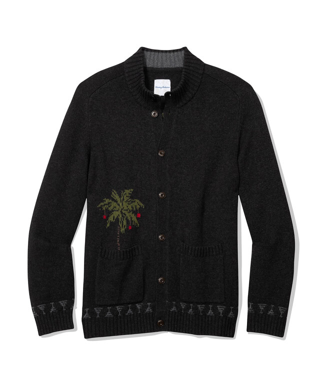BEACHY CLAUS BUTTON NECK CARDI