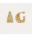 Multiperla Mini Hoop Earrings Gold-plated metal