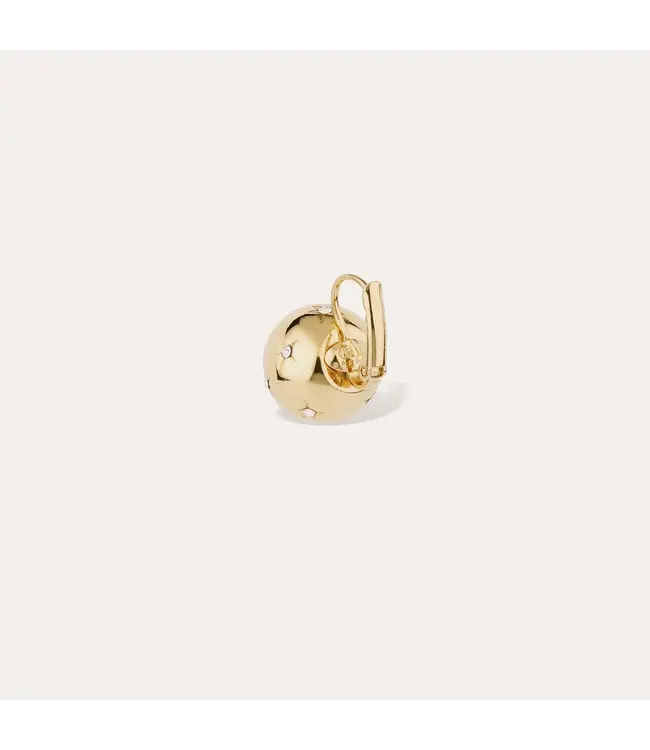 Large size Comet Earrings Gold-plated metal