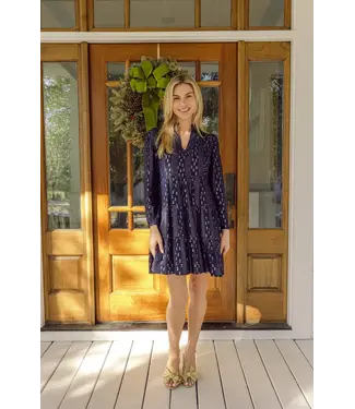 Sail to Sable Long Sleeve Tunic Flare Dress