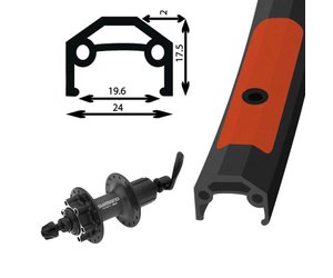 700c rear wheel with 9 speed cassette