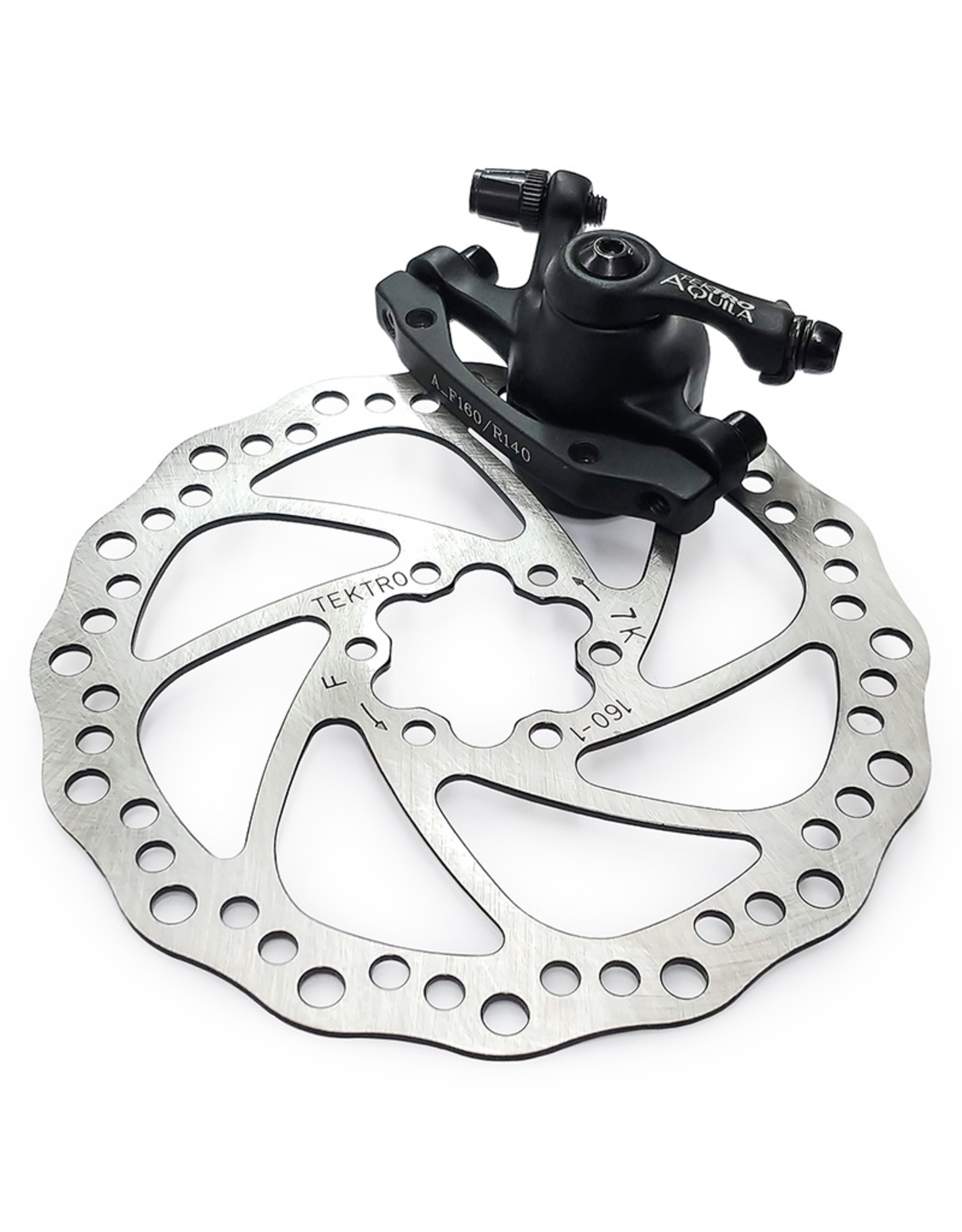 TEKTRO Tektro Aquila Mechanical Rear Disc Caliper and Rotor Disc - Black