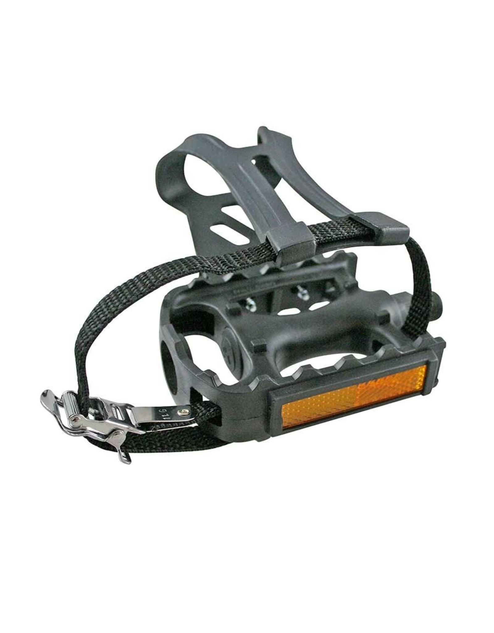 EVO EVO Pedals With Toe-Clips and Straps - Black