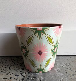 Round Taper Pots - White, Green and White