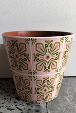 Round Taper Pots - White, Green and White