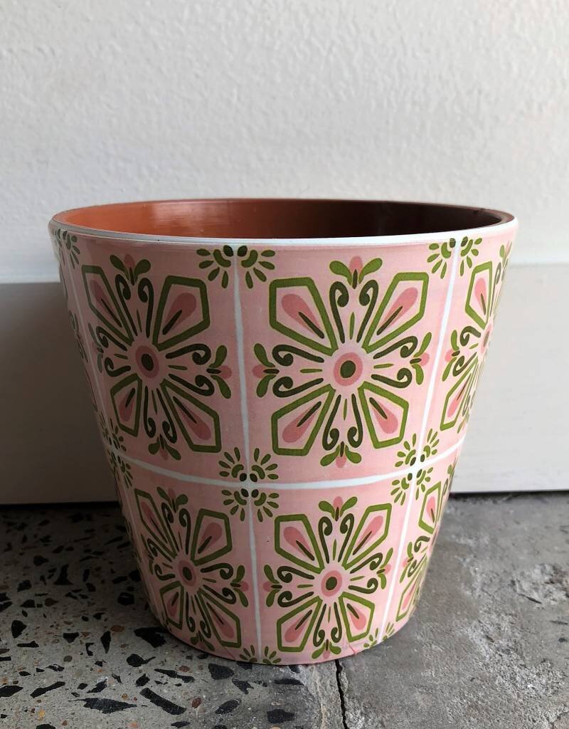 Round Taper Pots - White, Green and White