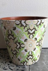 Round Taper Pots - White, Green and White