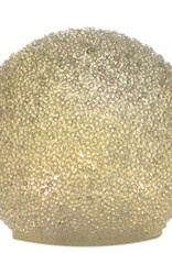 White Glass LED Moon Table Bauble 12cm