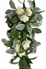 61cm White Hydrangea/Berry Hanger