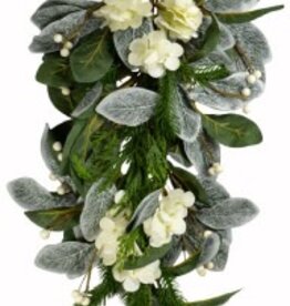 61cm White Hydrangea/Berry Hanger