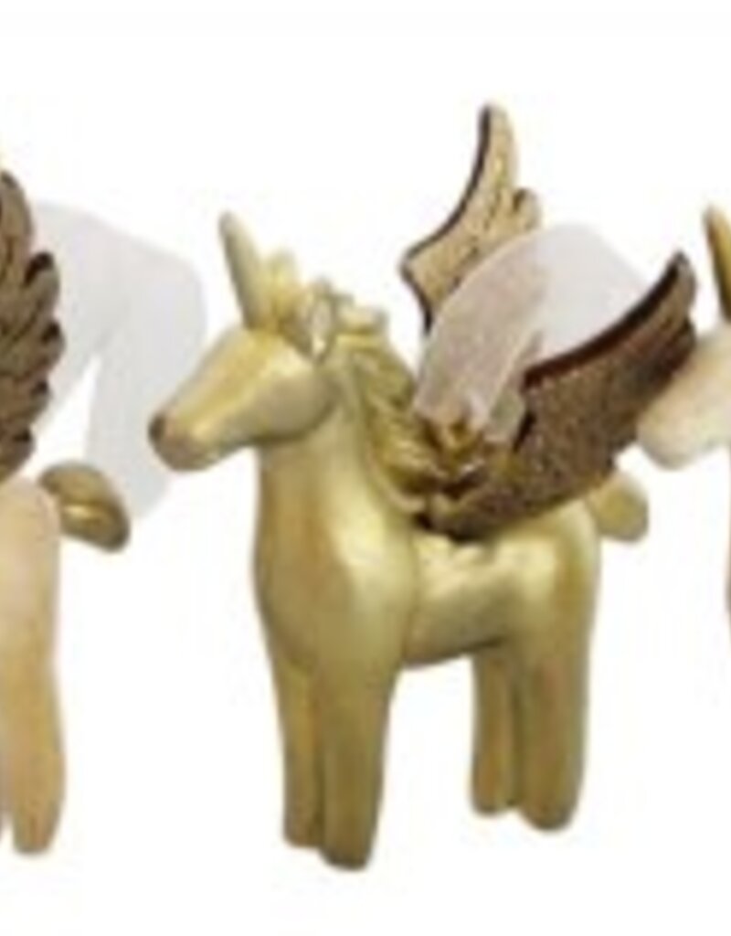 Poly White / Champagne Unicorn - 5.5 x 7cm