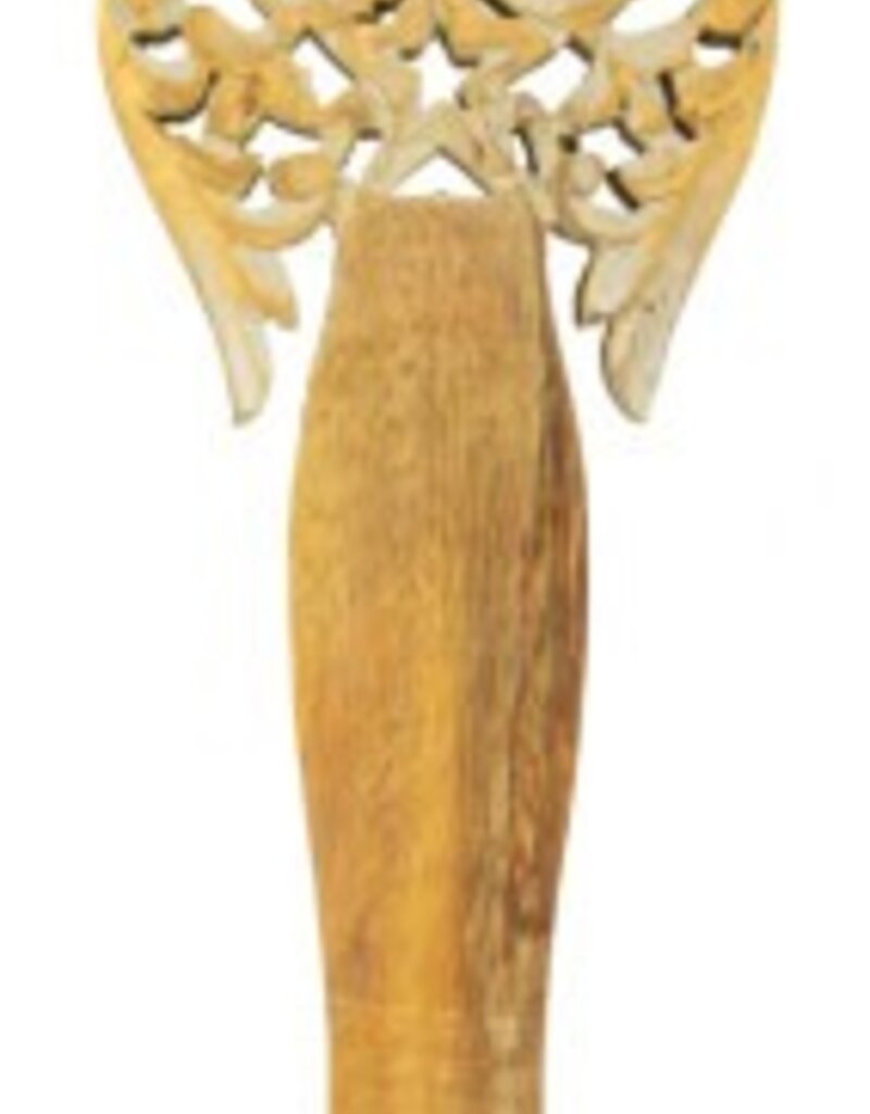 Standing Angel - Mango Wood 9.5 x 2.5 x 25cm
