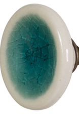 Handmade Ceramic Door Knob - Azure (7948)