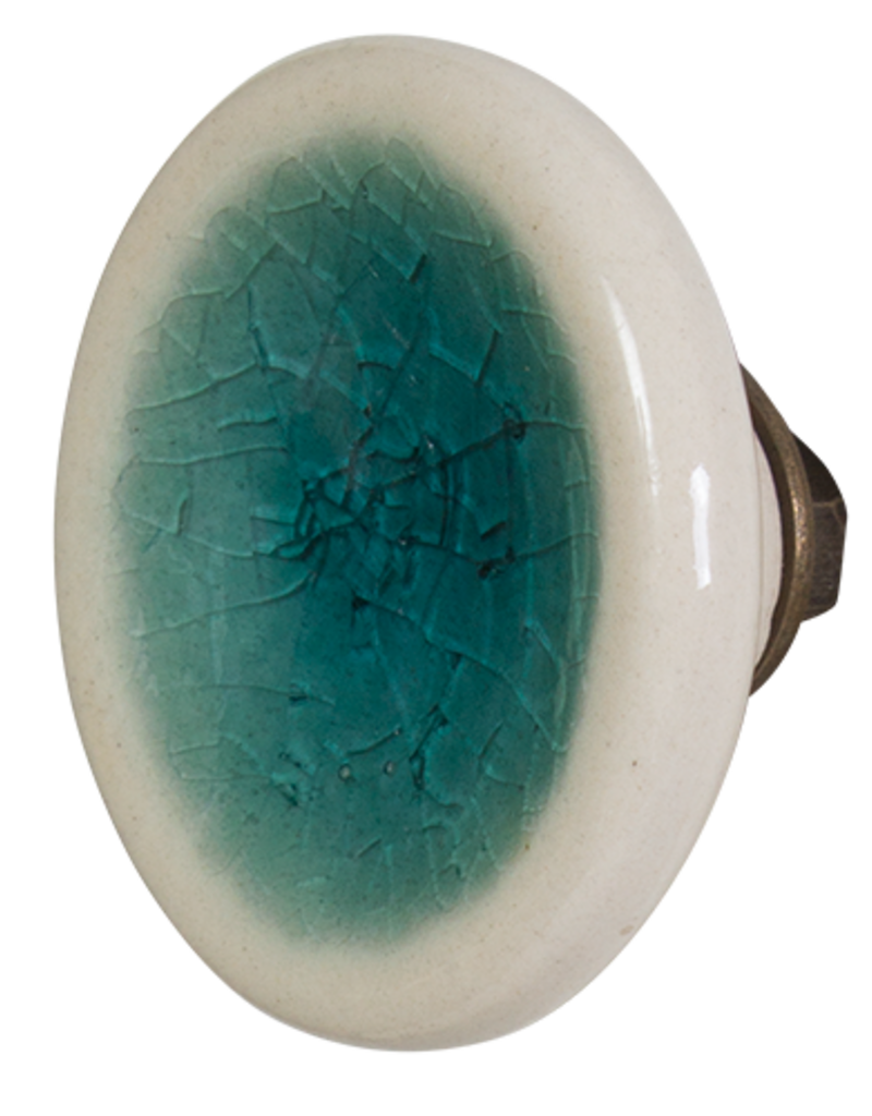 Handmade Ceramic Door Knob - Azure (7948)
