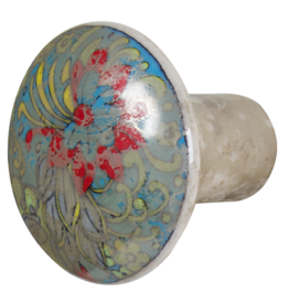 Handmade Ceramic Door Knob - Coral