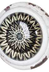 Metal Door Knob with Glass Insert - Sitara