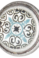 Metal Door Knob with Glass Insert - Sami