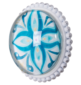 Pewter Door Knob with Glass Insert - Antares (171)