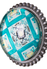 Pewter Door Knob with Glass Insert - Antares (172)