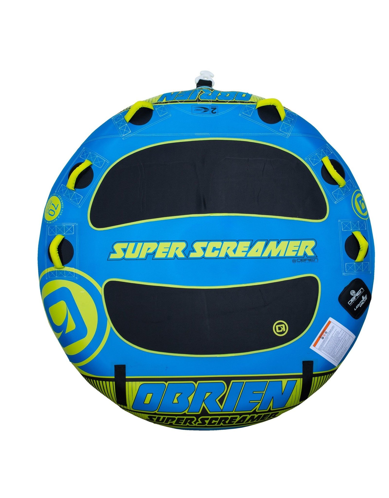 The Super Screamer is the best selling deck style tube at Sun Sports. 70 inches in diameter means there's more than enough room for two people. It features extra neoprene padding under your knees, your elbows, and your knuckles to help minimize tube rash. 