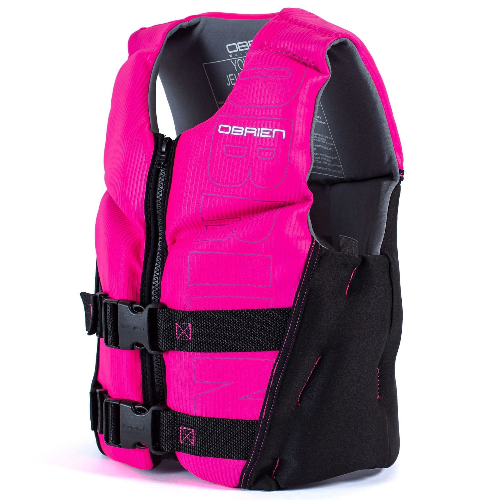 O'Brien Youth V-Back Large Blk/Pink (64-88 lbs) Life Vest