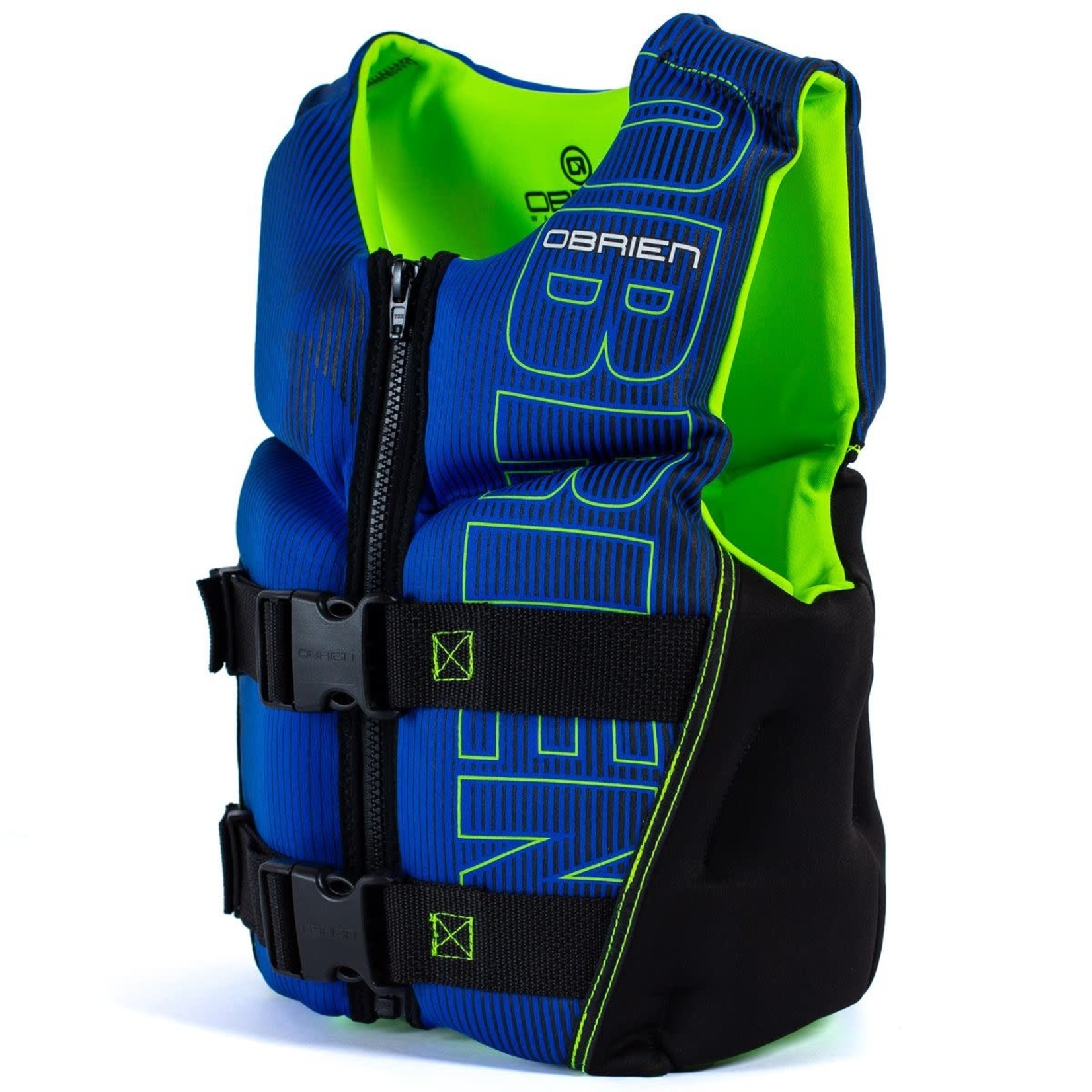 O'Brien Youth Large V-Back Blue/Lime (64-88 lbs)