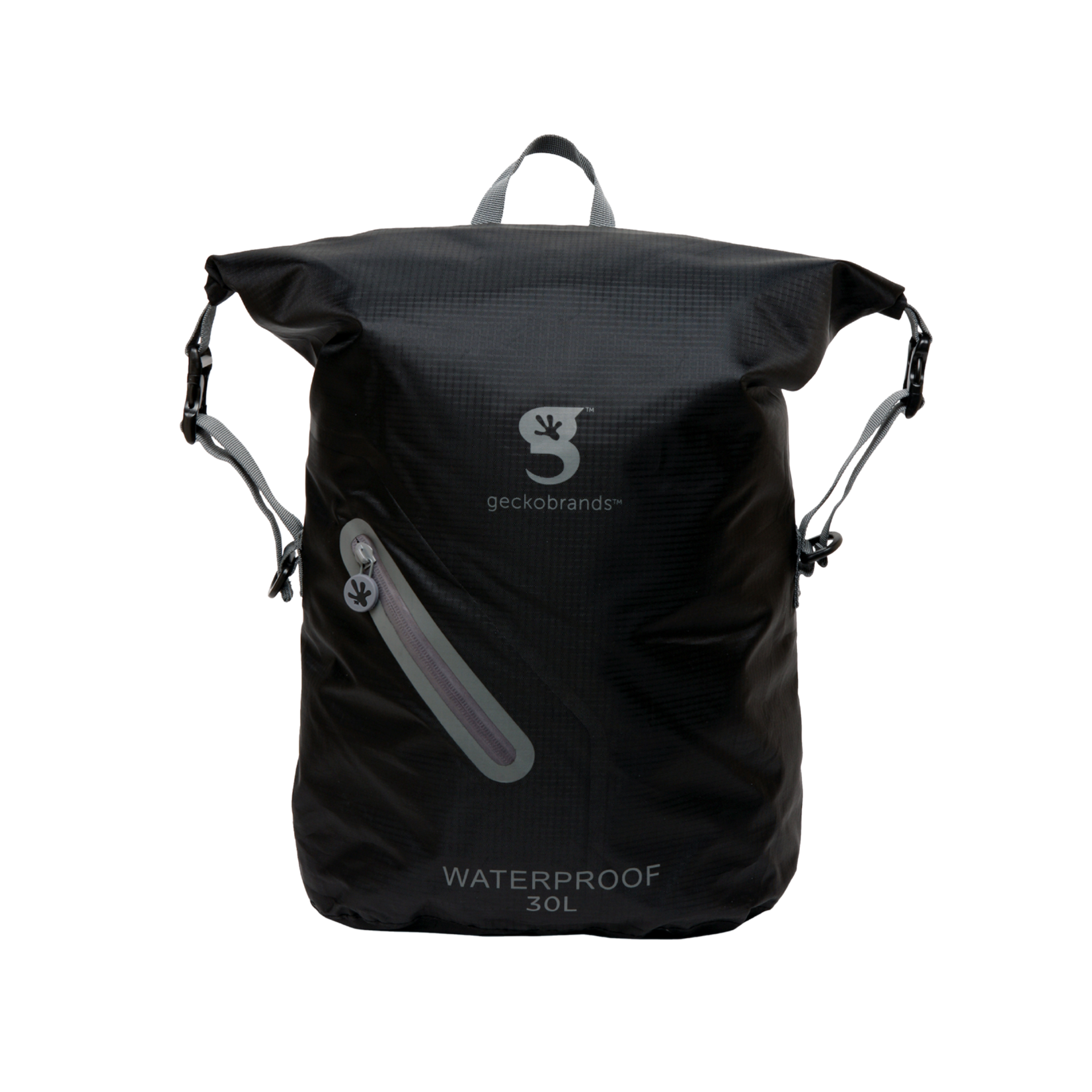 Geckobrands Waterproof Lightweight Backpack - Black /Grey