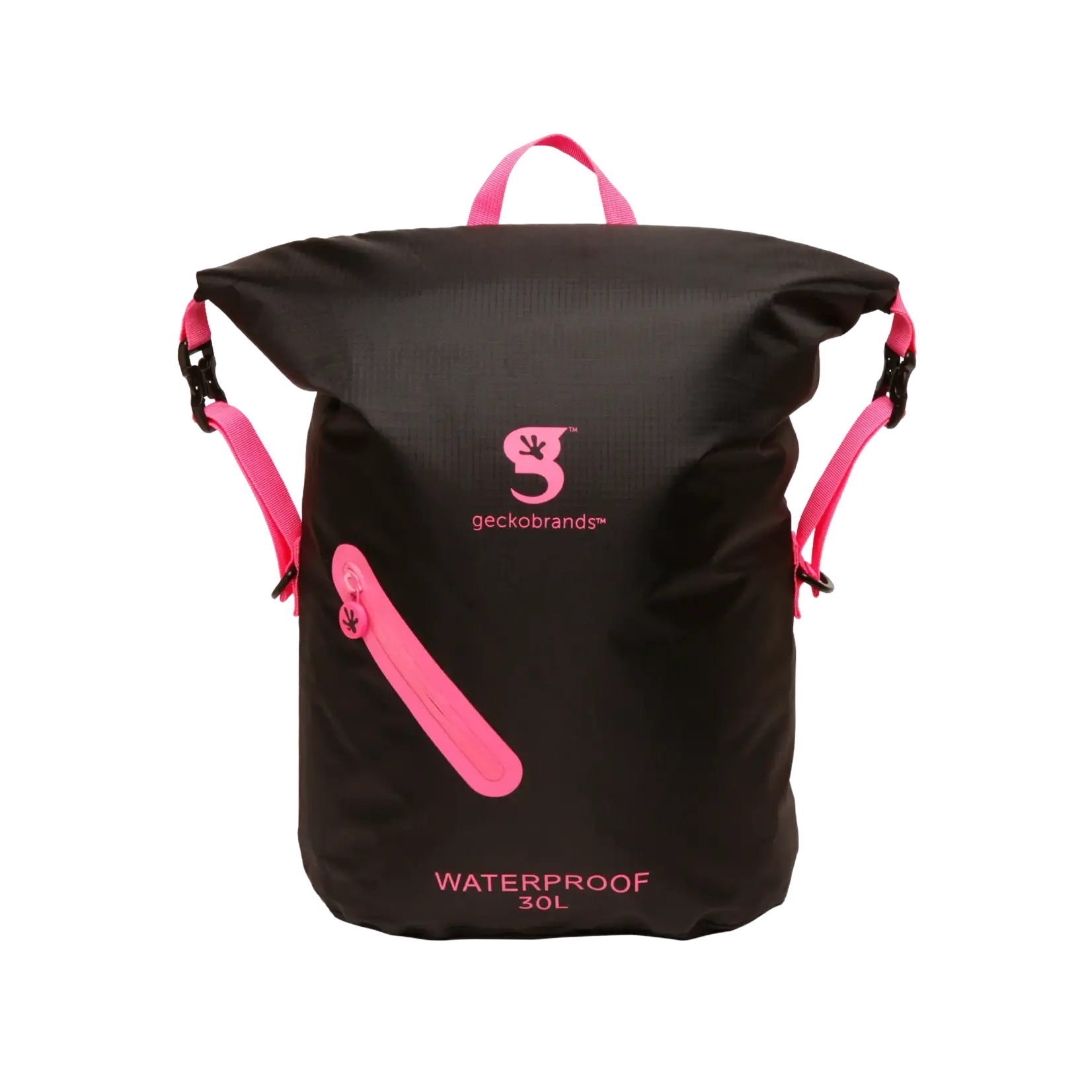 Geckobrands Lightweight Waterproof Backpack - Black / Pink