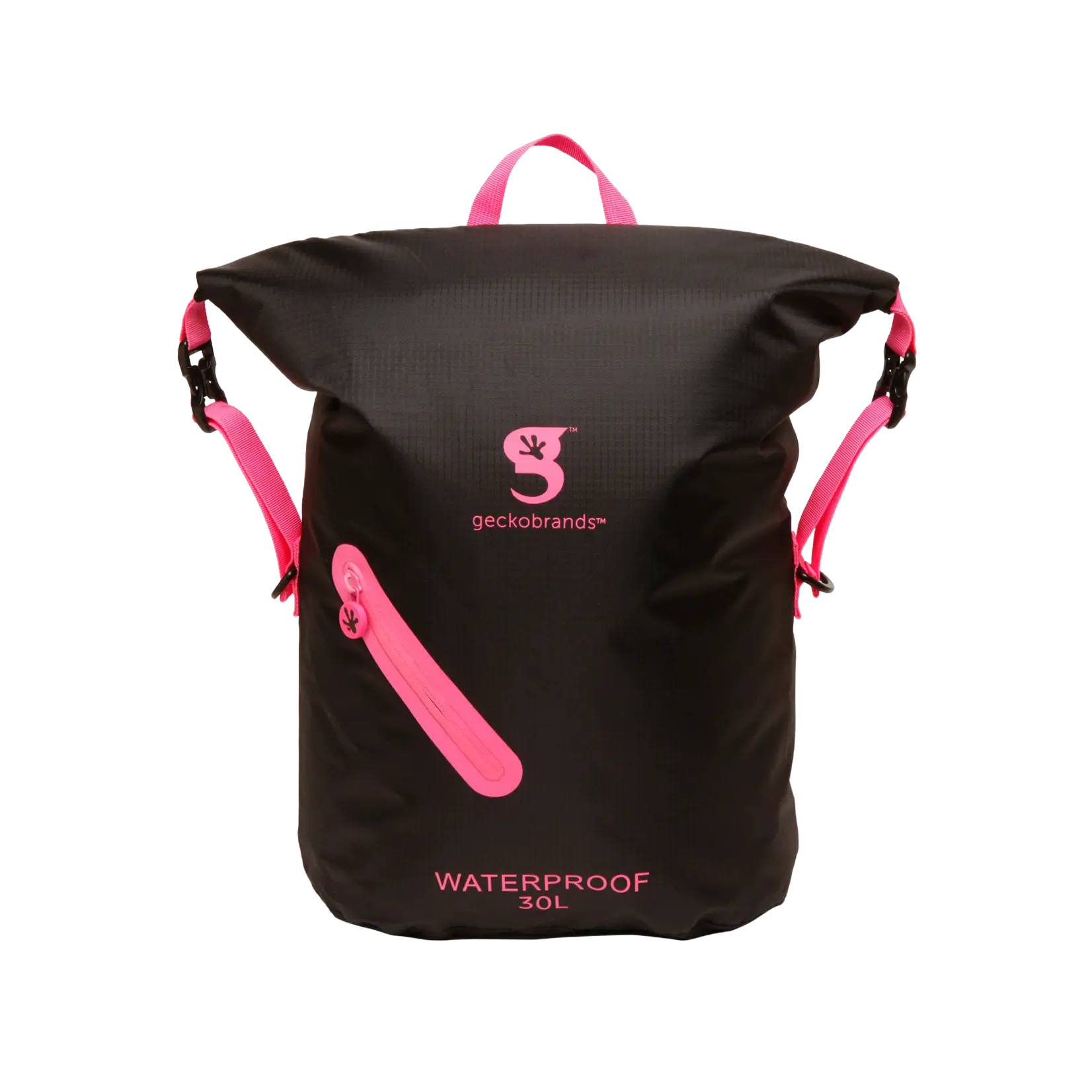 Geckobrands Lightweight Waterproof Backpack - Black / Pink