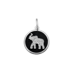 Lola Small Silver Elephant with Black (19mm)