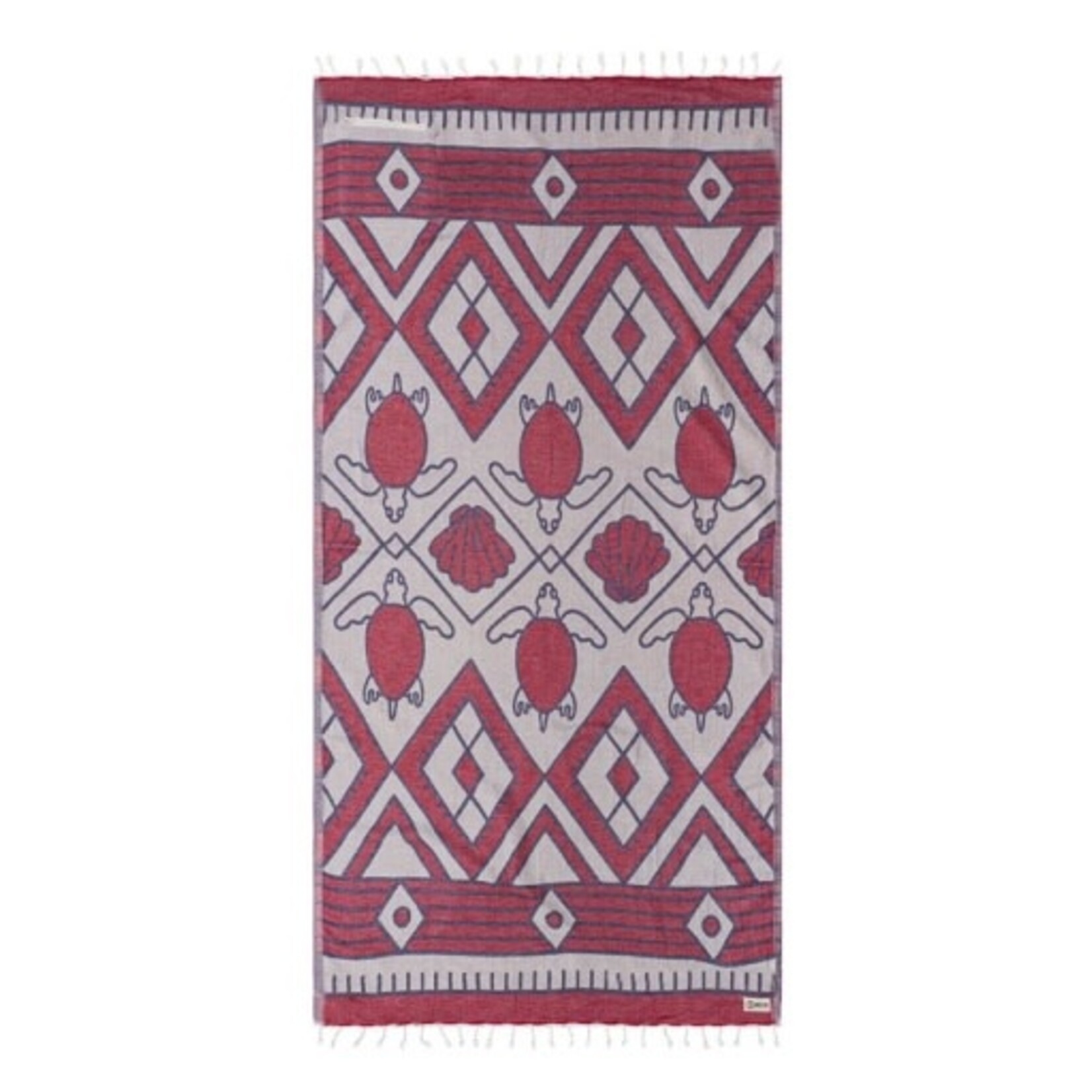 Sand Cloud Diamond Turtle with Zip Pocket Towel Regular