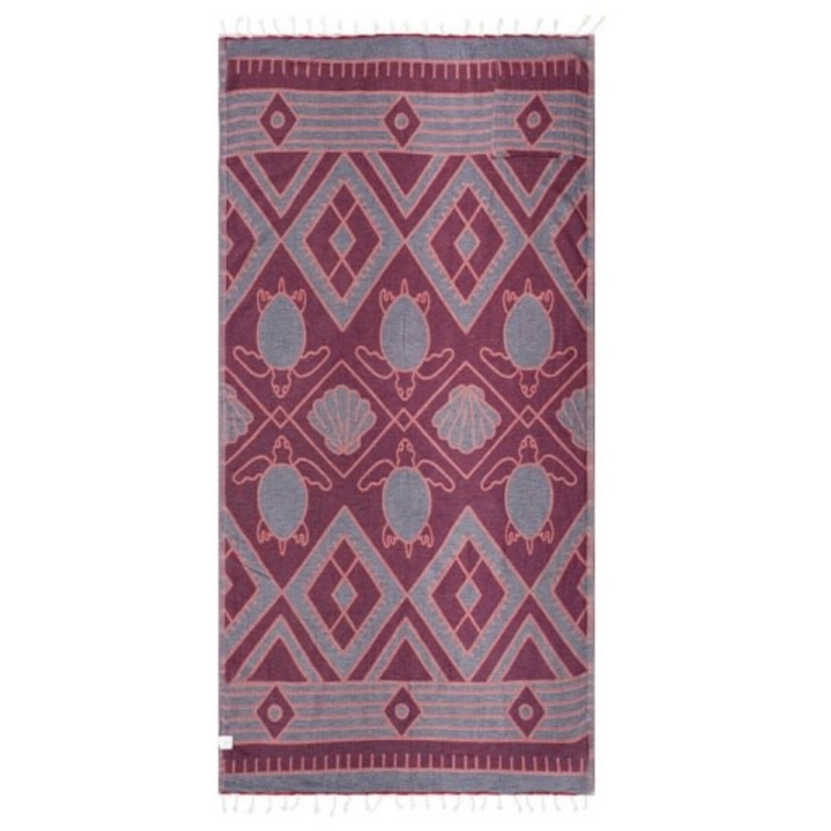 Sand Cloud Diamond Turtle with Zip Pocket Towel Regular