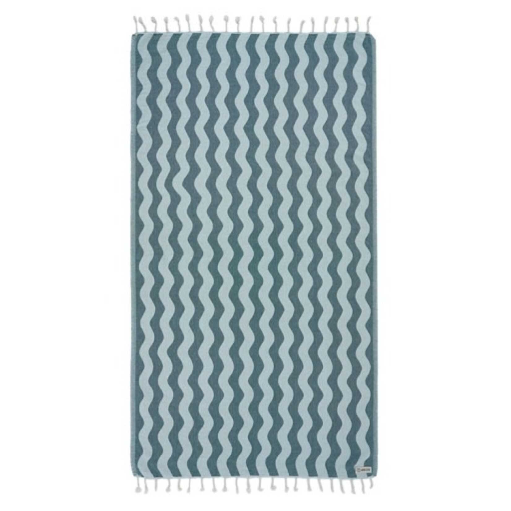 Sand Cloud Rumble Waves Teal Towel Regular
