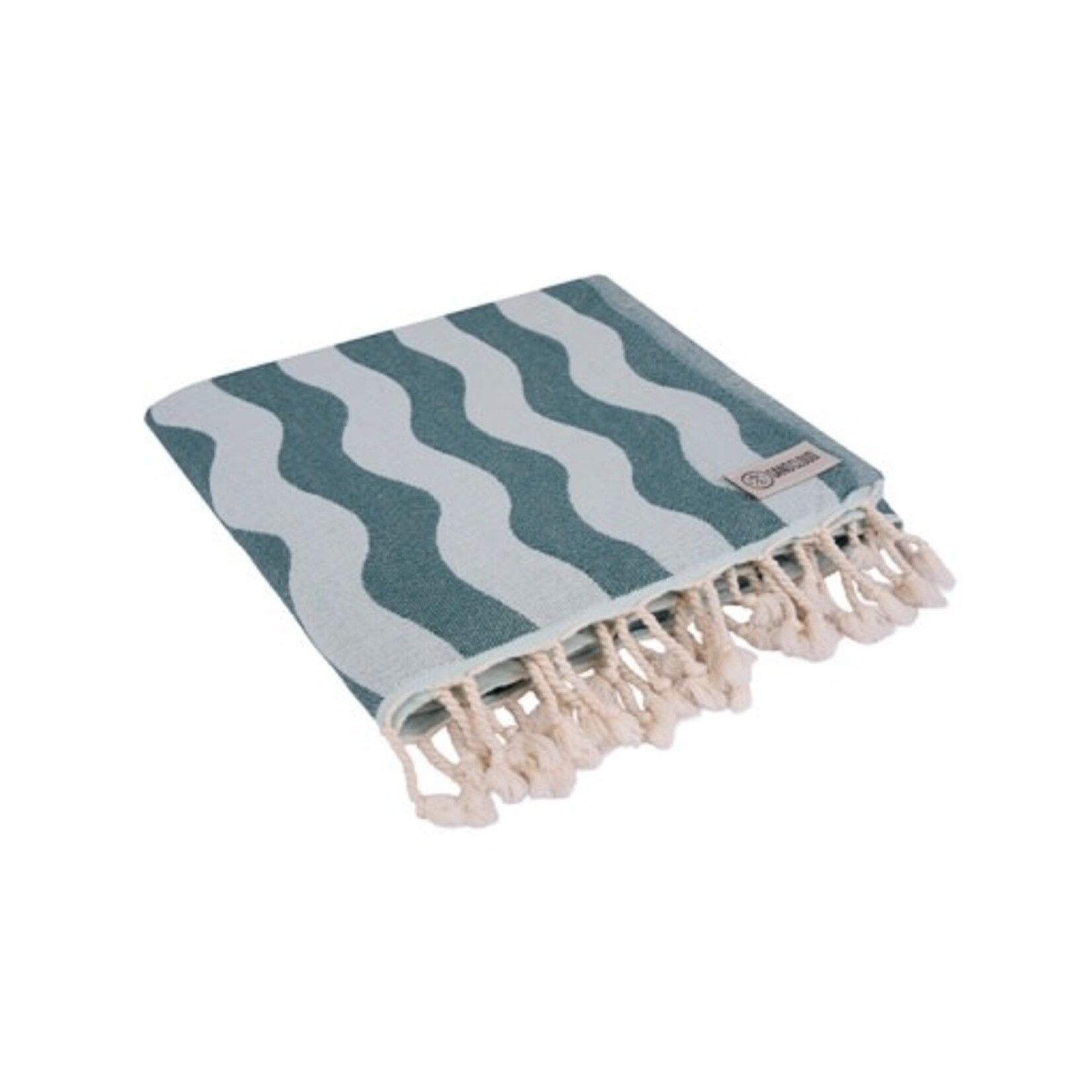Sand Cloud Rumble Waves Teal Towel Regular