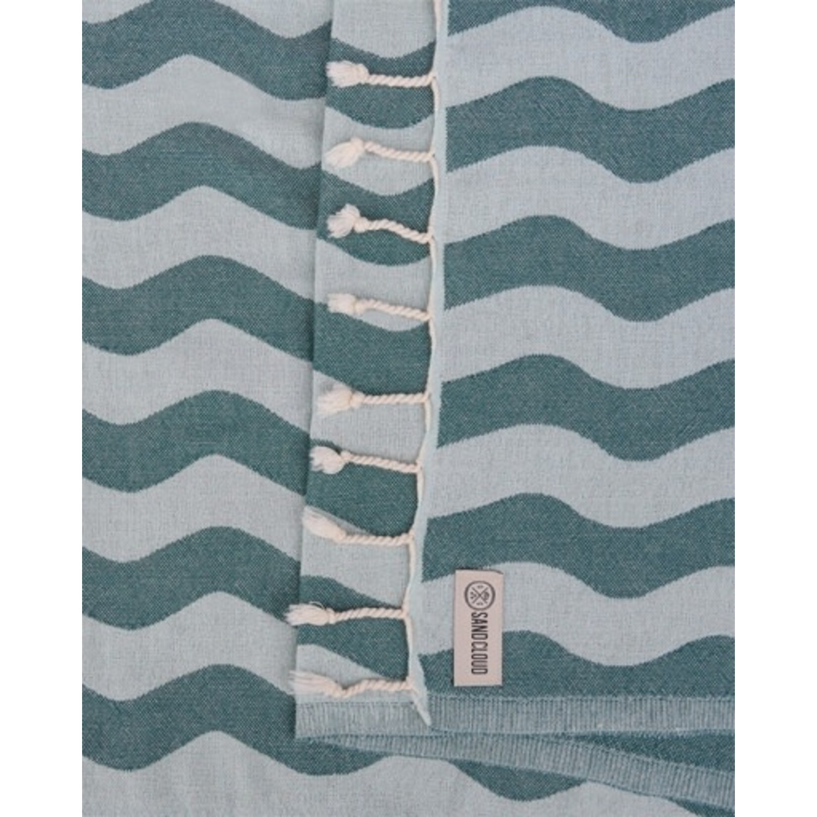 Sand Cloud Rumble Waves Teal Towel Regular