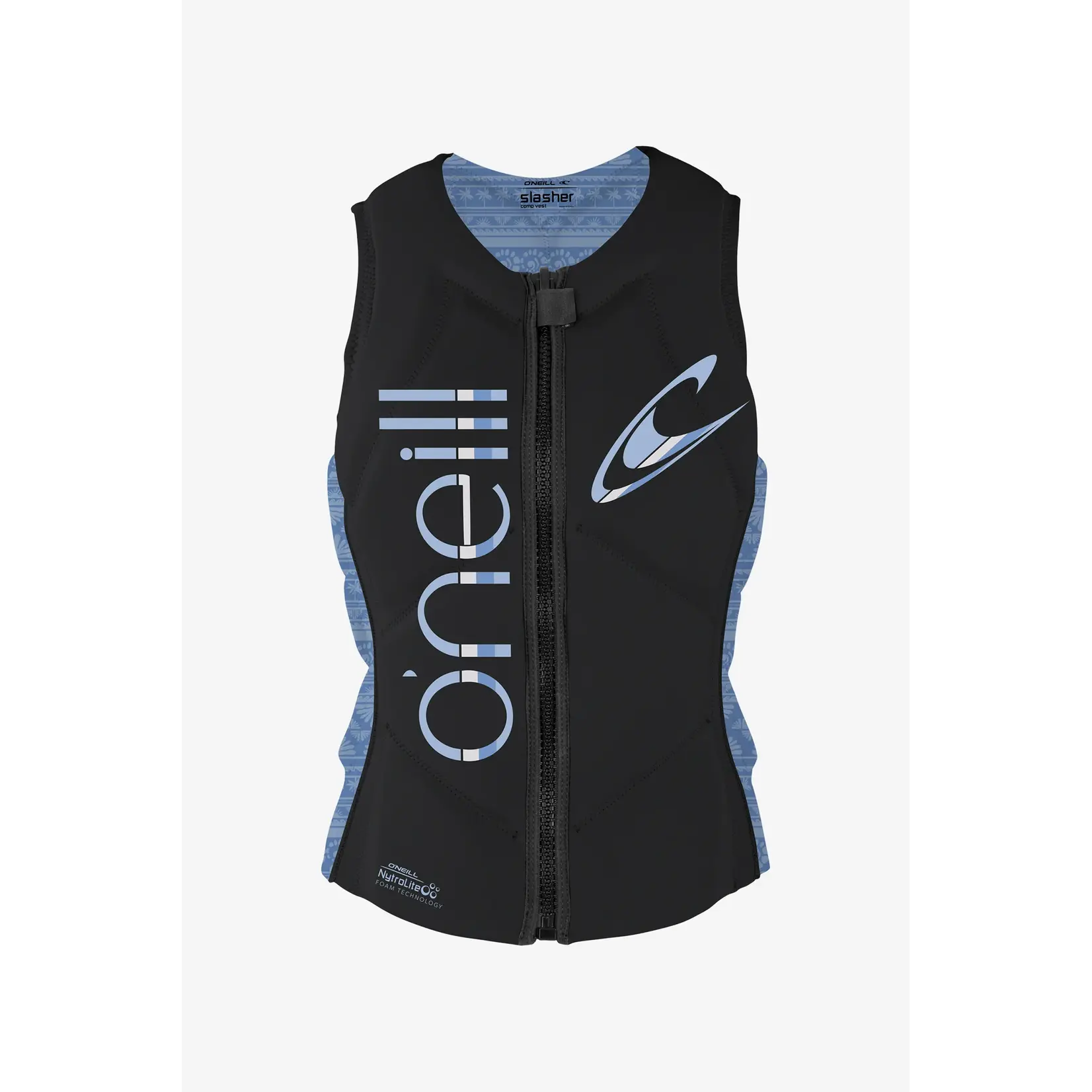 O'Neill Women's Slasher Comp Vest Temp Steel / Surf Abst