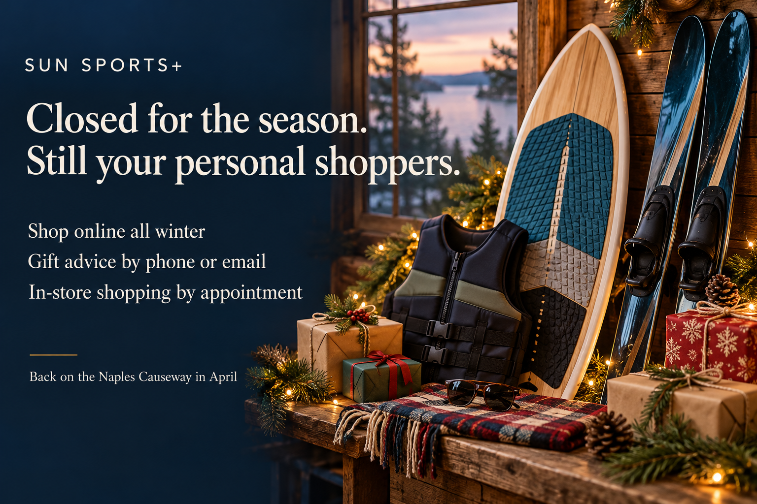 Closed for the Season. Still Your Personal Shoppers. 