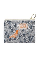 Maptote Maptote, New York City Coin Purse Grey And Orange