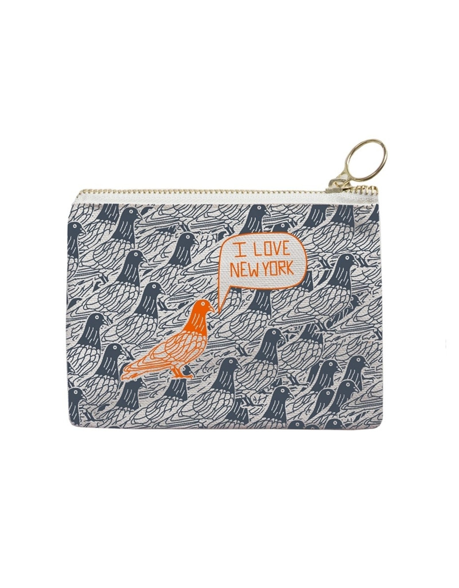 Maptote Maptote, New York City Coin Purse Grey And Orange