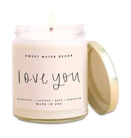 Sweet Water Decor Sweet Water Decor, Love You Soy Candle 9oz