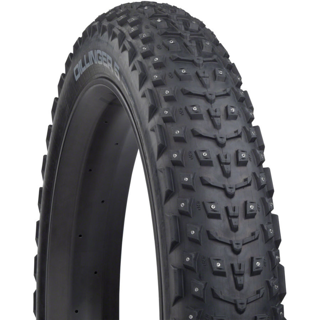 45NRTH 45NRTH Dillinger 5 Tire - 27.5 x 4.5, Tubeless, Folding, Black, 120tpi, 252 Concave Carbide Aluminum Studs