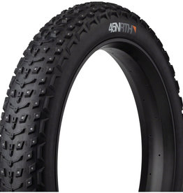 45NRTH 45NRTH Dillinger 5 Studded Fat Bike Tire 26 x 4.6, 258 Concave Studs, Tubeless Ready Folding, 120tpi, Black