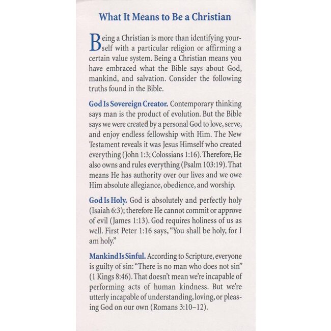What it Means to be a Christian Tract (100 Pack)