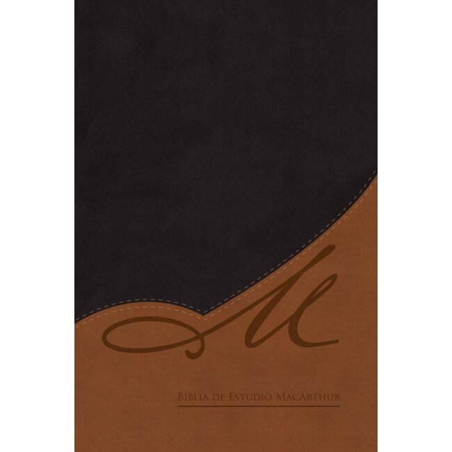 SPAN - Biblia de Estudio MacArthur, Leathersoft -Café (MSB, MacArthur Study Bible NASB)