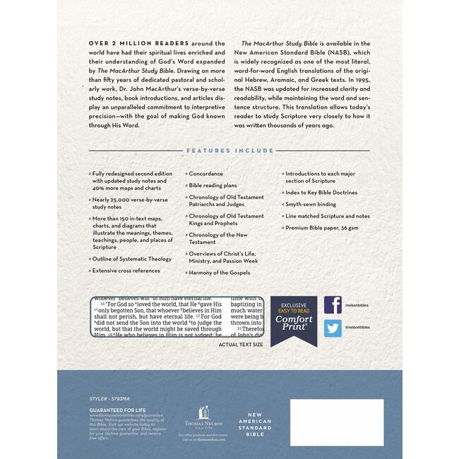 NASB MSB MacArthur Study Bible (2nd Edition, Leathersoft, Brown)