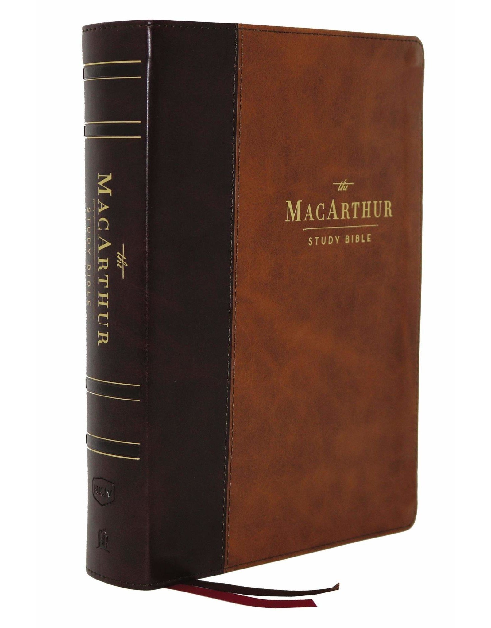 Harper Collins / Thomas Nelson / Zondervan NKJV MacArthur Study Bible, 2nd Edition, Leathersoft, Brown, Comfort Print