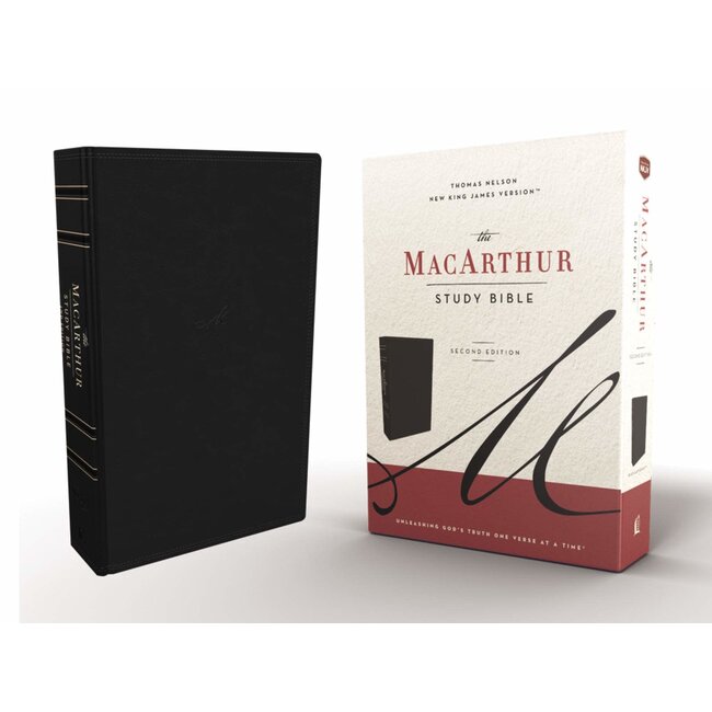 NKJV MacArthur Study Bible, 2nd Edition, Leathersoft, Black, Comfort Print
