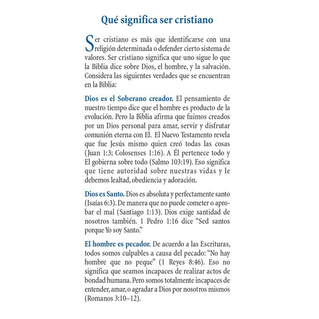 SPAN - Que significa ser cristiano (What it Means to be a Christian) Tract- 100ct